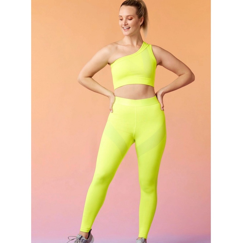 Fabletics Ultra High-Waisted Seamless Sprint‎ Legging Neon yellow size Large